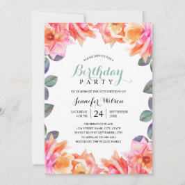 第50回バースデーパーティーエレガントアダルトウォーターバラ 招待状