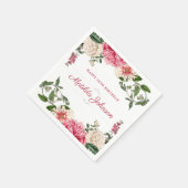 第50回バースデーパーティーエレガントフローラカスタム スタンダードカクテルナプキン (角)