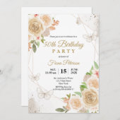 第50回バースデーパーティーエレガントフローラ 招待状 (正面/裏面)