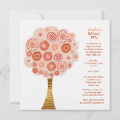 第50回バースデーパーティーオレンジブロッサムツリー招待状 招待状 (裏面)