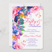 第50回バースデーパーティーガーデンかわいらしフローラ 招待状 (正面)