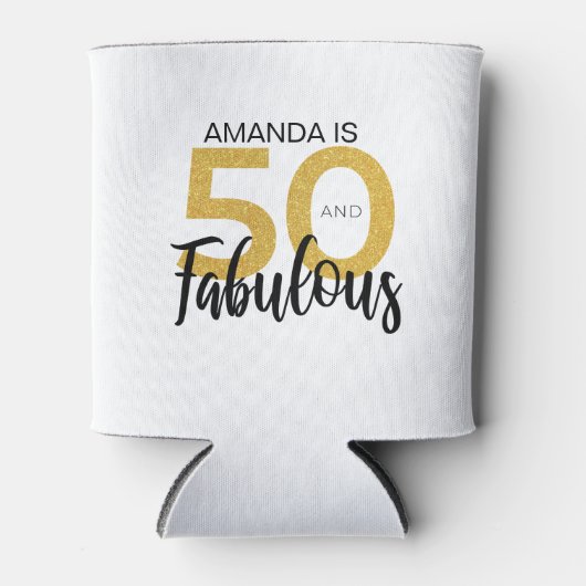 第50回バースデーパーティースクリプトカスタム 缶クーラー (正面)