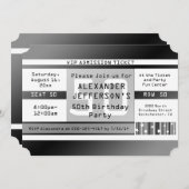 第50回バースデーパーティーチケット型 招待状 (正面/裏面)