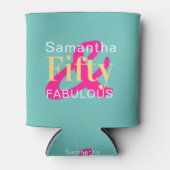 第50回バースデーパーティーパーソナライズされたブリー 缶クーラー (正面)