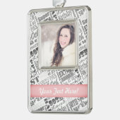 第50回バースデーパーティーパーソナライズされたプレゼント シルバープレートフレームオーナメント (左)