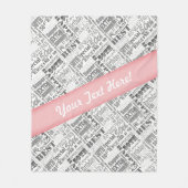 第50回バースデーパーティーパーソナライズされたプレゼント フリースブランケット (正面)