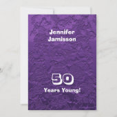 第50回バースデーパーティーパープルぬくり人形たち年長 招待状 (正面)