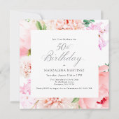 第50回バースデーパーティーピンク牡丹フローラ広場 招待状 (正面)