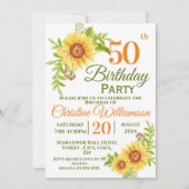 第50回バースデーパーティーフローラひまわり 招待状 (正面)