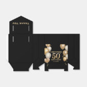 第50回バースデーパーティーブラック&金ゴールドバルーン フェイバーボックス (折り畳みなし)