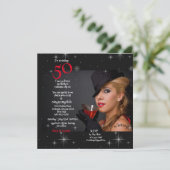 第50回バースデーパーティーヤングガールカクテル招待状 招待状 (スタンド正面)