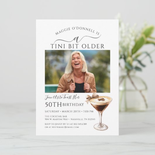 第50回バースデーパーティー写真エスプレッソ・マルティーニ 招待状 (スタンド正面)