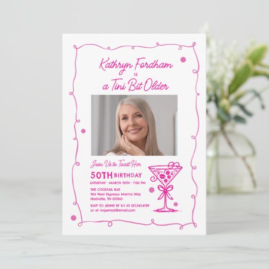 第50回バースデーパーティー写真エスプレッソ・マルティーニ 招待状 (スタンド正面)