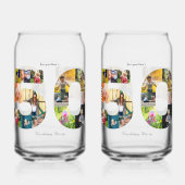 第50回バースデーパーティー写真コラージュ ガラス缶 (正面)