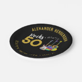 第50回バースデーパーティー名ミュージックギターズロック50 ペーパープレート (アングル)