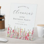 第50回バースデーパーティー威厳がある誕生フラワーウェルカム 台座サイン (インサイチュ)