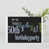 第50回バースデーパーティー招待状 招待状 (スタンド正面)