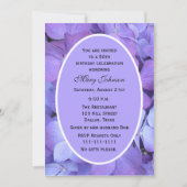 第50回バースデーパーティー招待紫陽花 招待状 (正面)