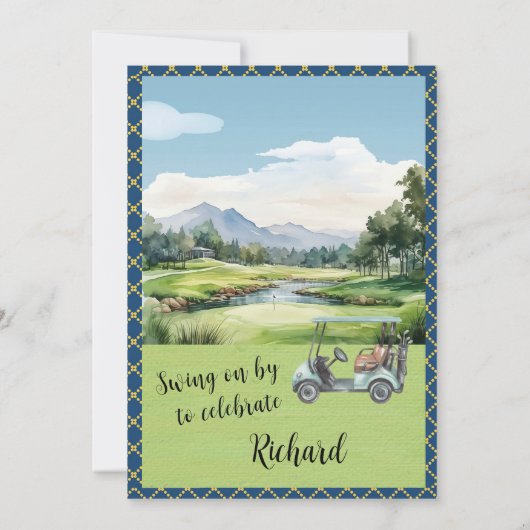 第50回バースデーパーティー男子ゴルフテーマパーティー 招待状 (裏面)