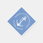 第50回バースデーパーティー航海のいかり スタンダードカクテルナプキン (角)