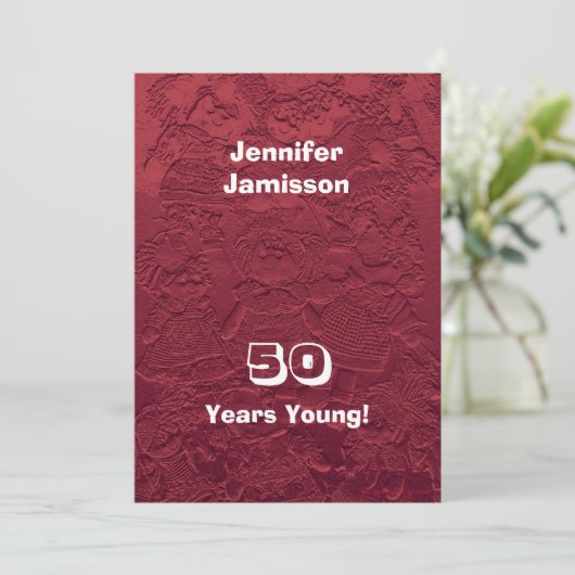 第50回バースデーパーティー赤いぼろの人形の名前、 招待状 (スタンド正面)