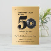 第50回バースデーパーティー音楽レコード 招待状 (スタンド正面)