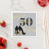 第50回バースデーパーティー50と素晴らしい スタンダードカクテルナプキン (インサイチュ)