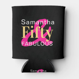 第50回バースデーパーティー50パーソナライズされたファブラス 缶クーラー
