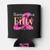 第50回バースデーパーティー50パーソナライズされたファブラス 缶クーラー (裏面)