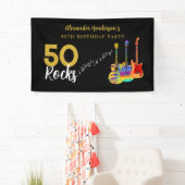 第50回バースデーパーティー50ロックスパーソナライズされた 横断幕 (インサイチュ)