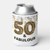 第50回バースデーパーティー50歳と素晴らしいヒョウ 缶クーラー (缶正面)
