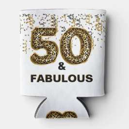 第50回バースデーパーティー50歳と素晴らしいヒョウ 缶クーラー