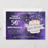 第50回バースデーパーティー。名前を 招待状 (正面)