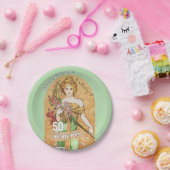 第50回バースデーパーティー,春女神,ヴィンテージアート ペーパープレート (パーティー)