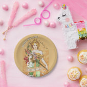第50回バースデーパーティー,春女神,ヴィンテージアート ペーパープレート (パーティー)