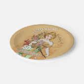 第50回バースデーパーティー,春女神,ヴィンテージアート ペーパープレート (アングル)