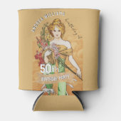 第50回バースデーパーティー,春女神,ヴィンテージアート 缶クーラー (正面)