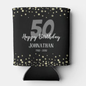 第50回バースデーパーティー(紙吹雪ブラック) 缶クーラー (裏面)