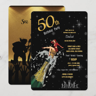 第50回バースデーパーティーChampagne Cork Inv 招待状