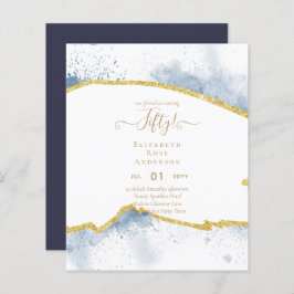 第50回バースデーパーティ招待状グリッターグラマー