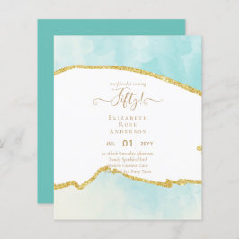 第50回バースデーパーティ招待状グリッターグラマー