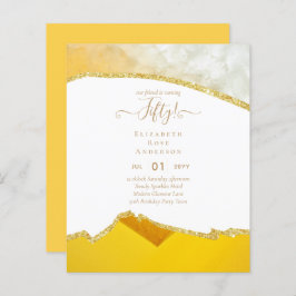 第50回バースデーパーティ招待状グリッターグラマー