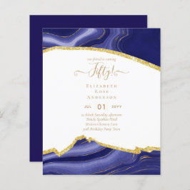 第50回バースデーパーティ招待状グリッターグラマー