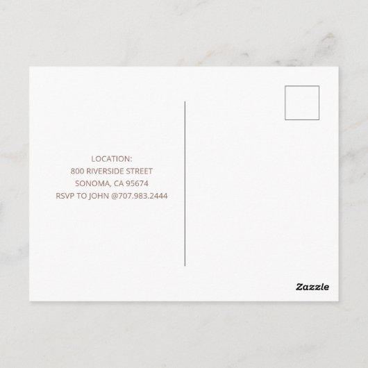 第50回バースデーパーティ素朴ストリングライト花模様P ポストカード (裏面)