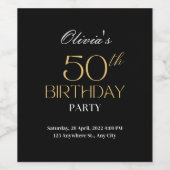 第50回バースデーパーティ結婚ーのワインラベル ワインラベル (シングルラベル)