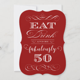 第50回バースデーパ食べーティドリンクと素晴らしい50 招待状