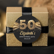 第50回バースデーモダンタパーティー黒と金ゴールド