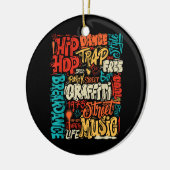 第50回ヒップホップグラフィティカセットヴィンテージR セラミックオーナメント (左)