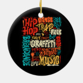 第50回ヒップホップグラフィティカセットヴィンテージR セラミックオーナメント (裏面)