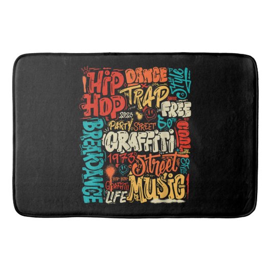 第50回ヒップホップグラフィティカセットヴィンテージR バスマット (正面)